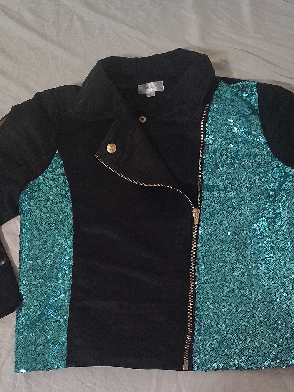 Disney D-Signed Descendants Girls "Wickedly Fierce" Uma Moto Jacket Sz 12/14 L